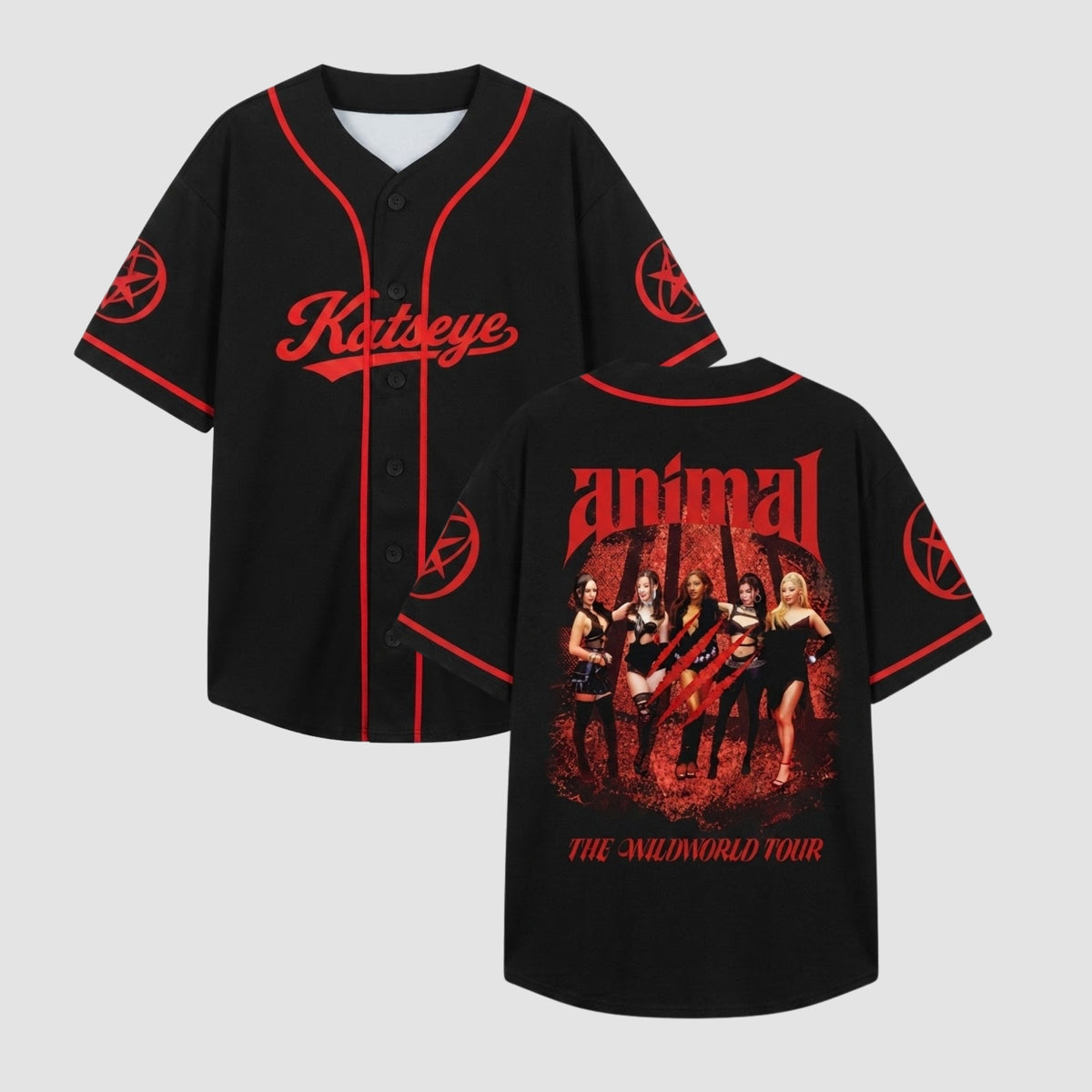 KTSY Animal Red Scratch World Tour Baseball Jersey Shirt AP40