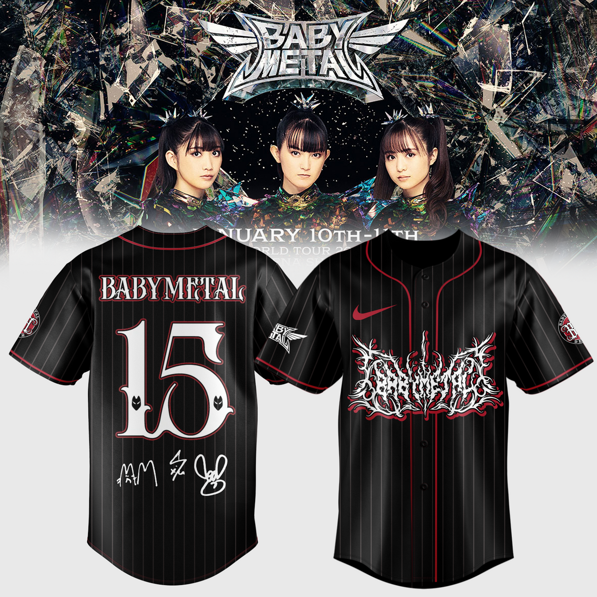 BABYMETAL WORLD TOUR signed Jersey BBM2