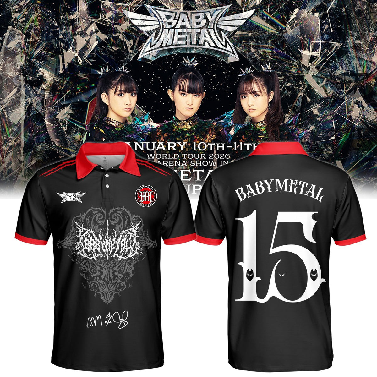 BABYMETAL WORLD TOUR signed Jersey BBM3