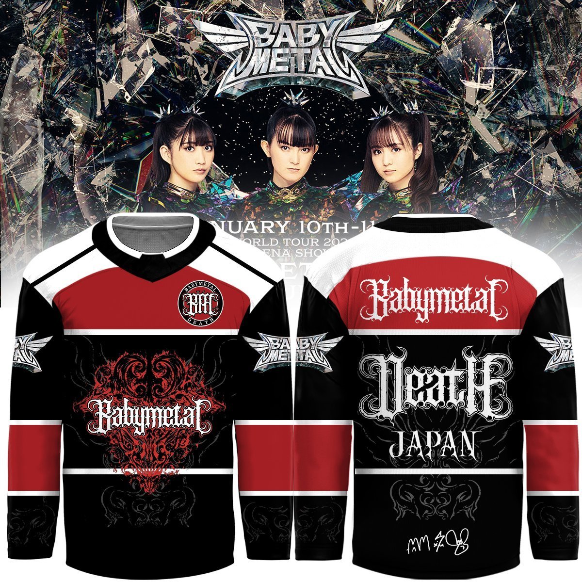 BABYMETAL WORLD TOUR signed Jersey BBM34