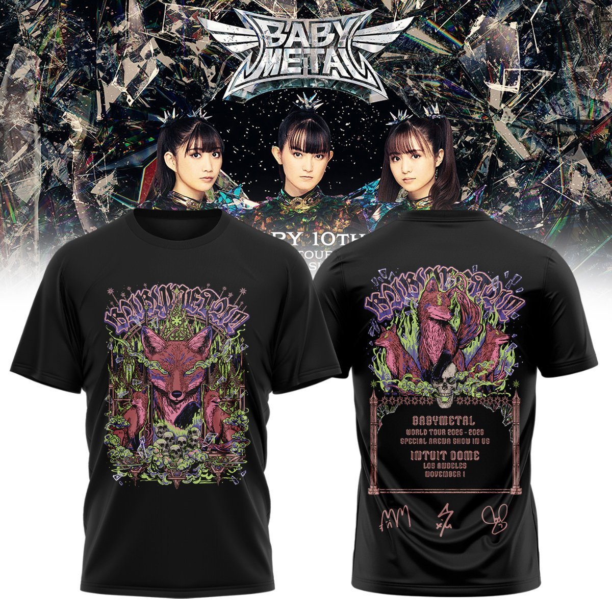 BABYMETAL WORLD TOUR signed Sweatshirt bbm35